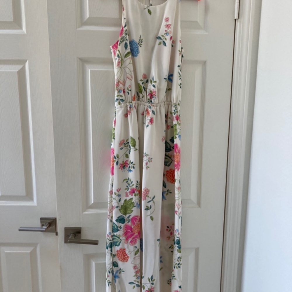 Club Monaco Silk Floral Maxi Dress 0 Schumacher